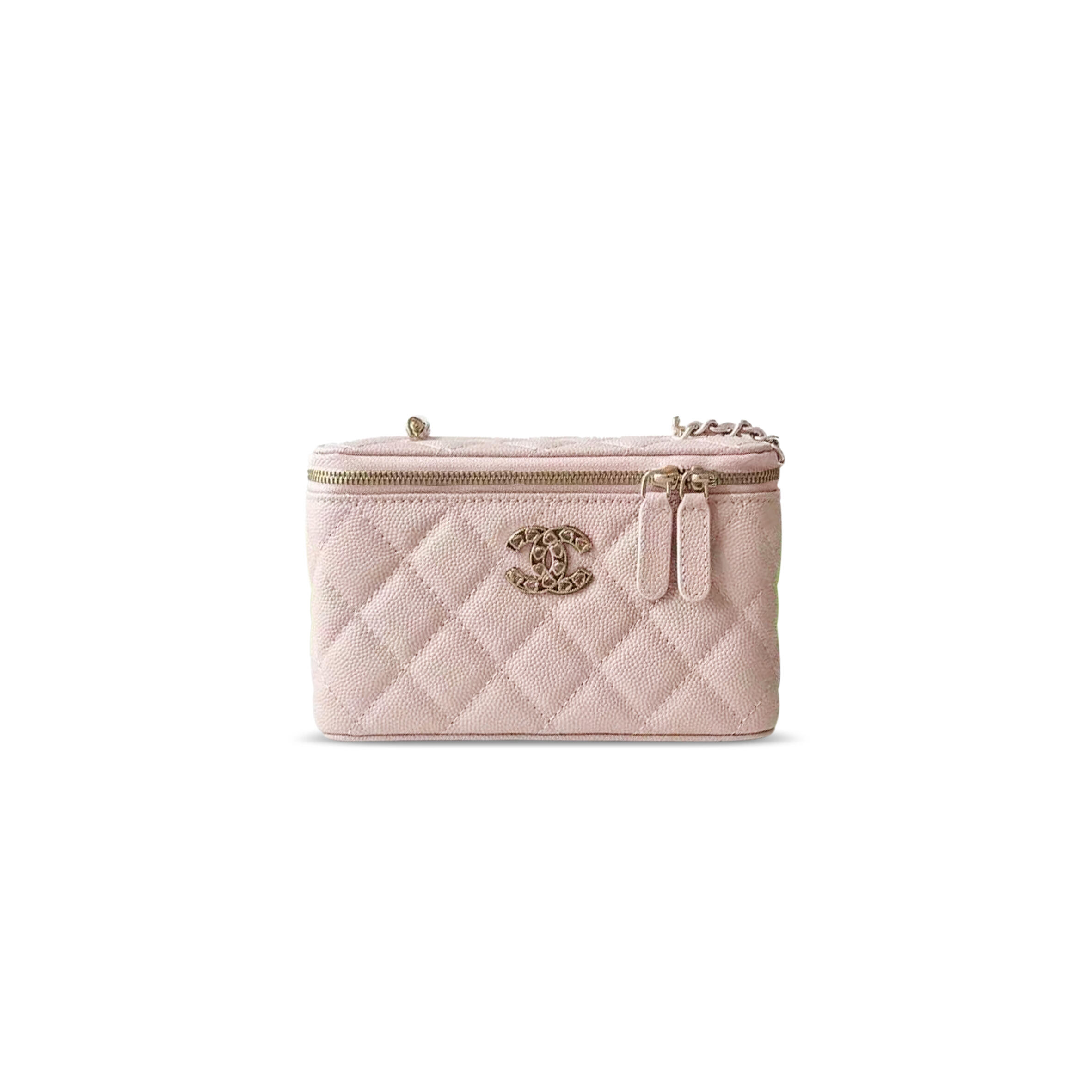 CHANEL 25P CHAIN BOX BAG CAVIAR AP4530 (17*9.5*8cm)